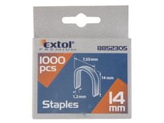 Extol Premium Spony (8852305) oblé, balení 1000ks, 14mm, 7,55x0,52x1,2mm