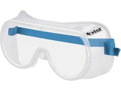 Extol Craft Brýle ochranné (97303) přímo větrané, univerzální velikost, čirý, polykarbonátový plochý zorník třídy F