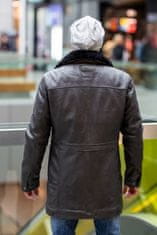 Gipsy Pánský antracitový kožený kabát DMTHIENTO