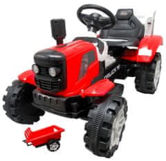 R-Sport Elektrický traktor s vlečkou C2 Červený