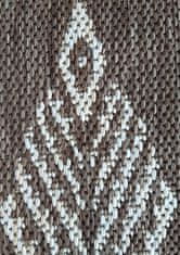 4sleep Kusový koberec ZARA 13 hnědý oboustranný Hnědá ZARA 20/20/150 80x150 Do 0,9cm Geometrické tvary