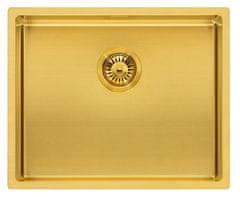 Nerezový dřez SET Miami 500 Gold + baterie Crystal + příslušenství Barva: Gold / zlatá