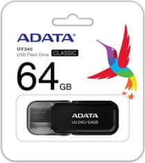 Adata Flash disk UV240 64GB / USB 2.0 / černá