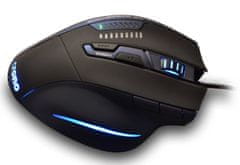 Crono myš CM638 High-end/ gaming/ drátová/ laser/ do 8200 dpi/ gaming/ 12 tlačítek/ USB/ černo-modrá