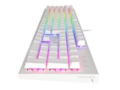 Genesis herní mechanická klávesnice THOR 303/RGB/Outemu Brown/Drátová USB/US layout/Bílá