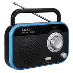 Akai Rádio , PR003A-410, AM/FM, černá, 1 W RMS