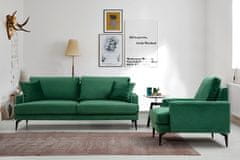 Hanah Home 3-místná pohovka Papira 205 cm zelená
