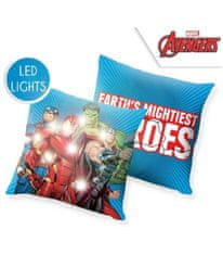 EUROSWAN LED svítící polštářek Marvel Avengers 40x40 cm