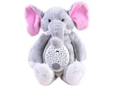 JOKOMISIADA Plyšový projektor Elephant, hrací skříňka, slon ZA3419