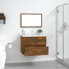 Greatstore 2dílný set koupelnového nábytku kouřový dub kompozitní dřevo