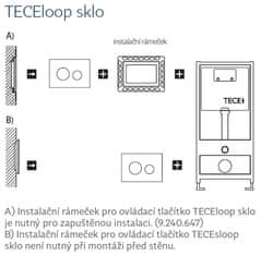 Tece TECEloop sklo bílá, tlačítka lesklý CR 9.240.660 - Tece