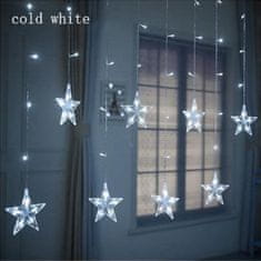 BEMI INVEST Vánoční LED závěs hvězdičky- studená bílá