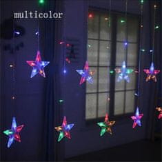 BEMI INVEST Vánoční LED závěs hvězdičky- barevné