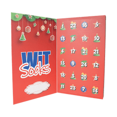 WiTSocks Veselé ponožky Adventní kalendář 24 párů ponožek - dětský - kluk, 23-26