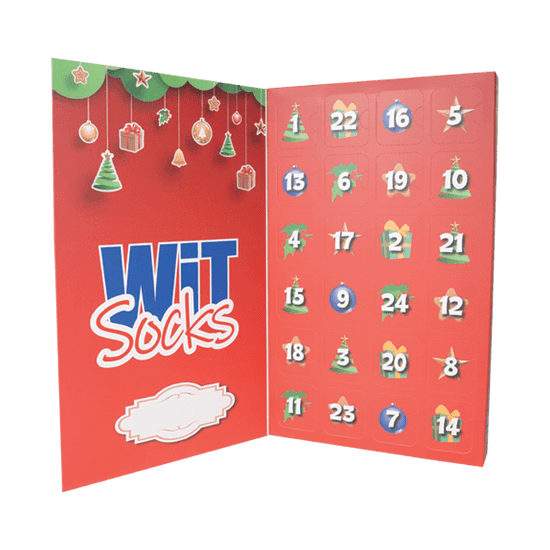 WiTSocks Veselé ponožky Adventní kalendář 24 párů ponožek - dětský - kluk
