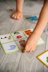 Farfarland Loto s průhlednými plastovými kartami - Části předmětů. Vzdělávací hry. Hry pro děti - barevné skládačky deskové hry pro batolata. Rané vzdělávání