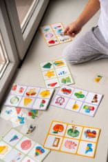 Farfarland Loto s průhlednými plastovými kartami - Poloviny. Vzdělávací hry. Hry pro děti - barevné skládačky deskové hry pro batolata. Rané vzdělávání