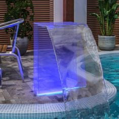 Greatstore Bazénová fontána s RGB LED osvětlením a konektory akryl 51 cm