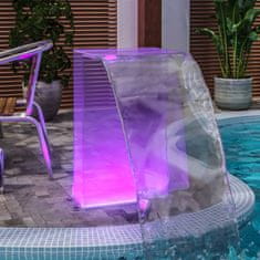 Greatstore Bazénová fontána s RGB LED osvětlením akryl 51 cm