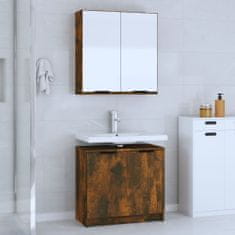 Greatstore 2dílná sada koupelnových skříněk kouřový dub kompozitní dřevo
