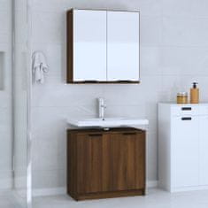 Greatstore 2dílná sada koupelnových skříněk hnědý dub kompozitní dřevo