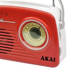 Akai Rádio , APR-11R, retro, AM/FM rádio, AUX IN, 11 W