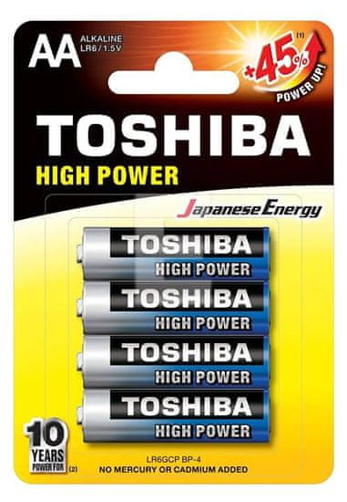 TOSHIBA Baterie AA TOSHIBA High Power 4ks 1,5V alkalická LR6 BL