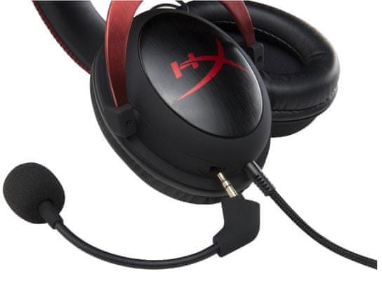 professzionális játék headset HyperX Cloud II piros (4P5M0AA) integrált mikrofonok vezetékes PC konzol telefon telefon zene játékok virtuális térhatású sztereó hangzással