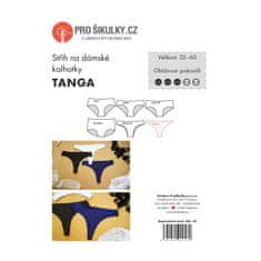 Prošikulky Střih dámské kalhotky TANGA | 32 - 60 - Česky
