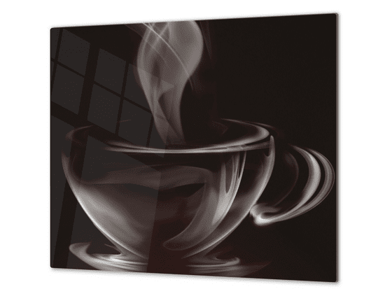 Glasdekor Ochranná deska abstraktní hrnek kávy