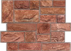 SOYKA STYLE PVC U panel Stone sawn natural red 