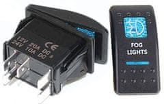 HADEX Vypínač kolébkový A11625ABL-J19 ON-OFF 2p.12VDC/20A modrý, prosvětlen