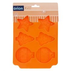 Orion silikonová pečicí forma oranžová Vánoce