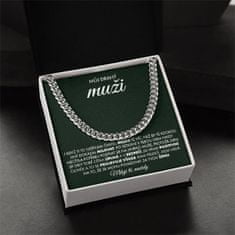Lovilion Kubánský řetízkový náhrdelník pánsky, Dárek k Valentýnu, Valentýn 2024, Dárek na Valentýna se vzkazem "Mému manželovi" | GALIO 