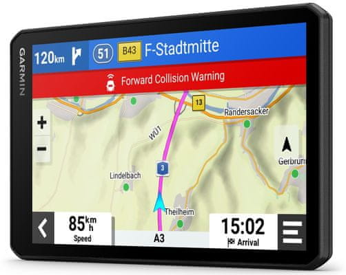 GPS navigace Garmin DriveCam 76 7palcový dotykový displej integrovaná kamera palubní kamera záznamová kamera kvalitní kamera světové mapy rychlejší doživotní aktualizace map vysoké rozlišení učení návyků slot na paměťové karty microSD karta předpověď cíle jízdní návyky upozornění na sjezd a křižovatky držák výkonná navigace do auta výkonná automobilová navigace dlouhá výdž baterie jasný displej WiFi Bluetooth doprovodná aplikace