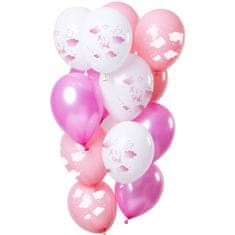 MojeParty Balónky buket Baby Shower Girl latexové 30 cm 12 ks