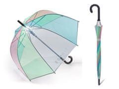Esprit ESPRIT Rainbow dámský průhledný duhový deštník Barva: Růžová