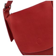 Paolo Bags Módní půlkulatá dámská koženková crossbody taška Norité, červená