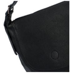 Paolo Bags Módní půlkulatá dámská koženková crossbody taška Norité, černá