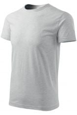 Malfini Pánské triko jednoduché, světlešedý melír, XL