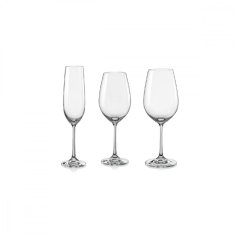 Crystalex Sada sklenic na bíle víno, červené víno a šampaňské, Crystalex, VIOLA (18ks)