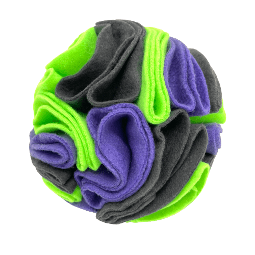 Guden Snuffle ball MAXI (16cm) fialová/zelená neon/antracitová