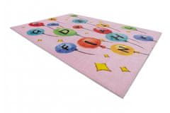 Dywany Lusczów Dětský koberec BALLOONS růžový, velikost 140x190
