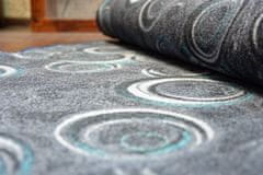 Dywany Lusczów Kulatý koberec DROPS Bubbles šedo-modrý, velikost kruh 150