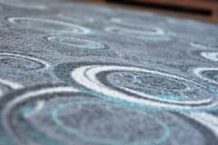 Dywany Lusczów Kulatý koberec DROPS Bubbles šedo-modrý, velikost kruh 150