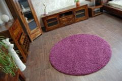 Dywany Lusczów Kulatý koberec SHAGGY Hiza 5cm fialový, velikost kruh 100