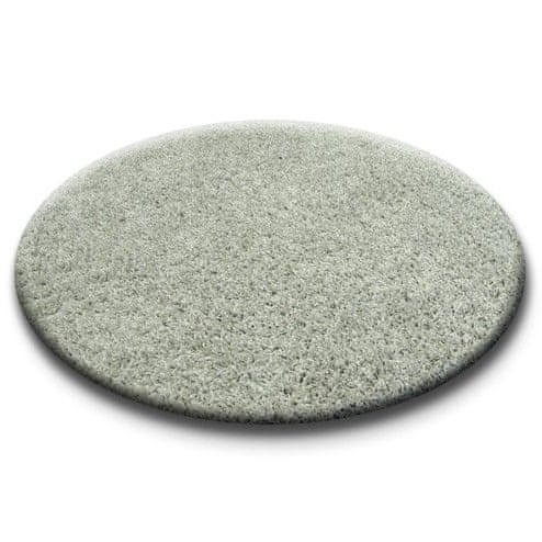 Dywany Lusczów Kulatý koberec SHAGGY Hiza 5cm šedý