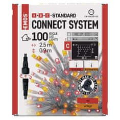 Emos EMOS Standard LED spojovací řetěz pulzující – rampouchy, 2,5 m, venkovní, červená/vintage D1CD01
