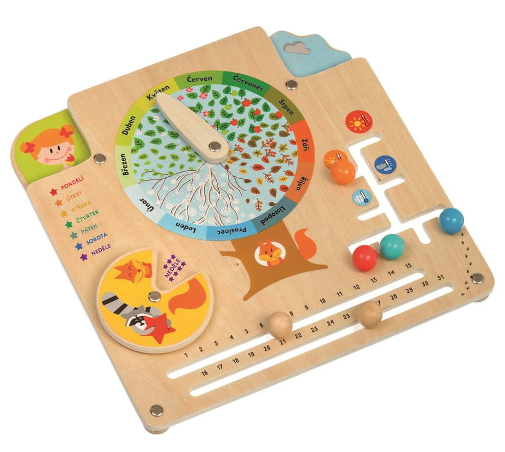 Levně Lucy&Leo 322 Kalendář přírody - dřevěná naučná hrací deska