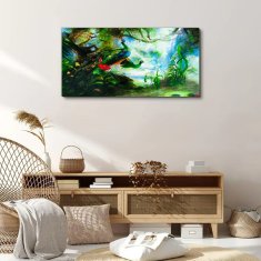 COLORAY.CZ Obraz na plátně Moderní lesní zvíře páv 100x50 cm